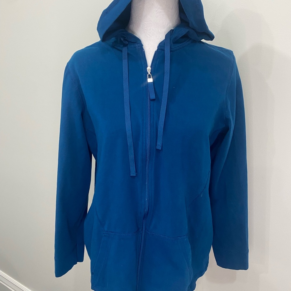 Christopher & Banks Deep Blue Women's Zip-Up Hoodie